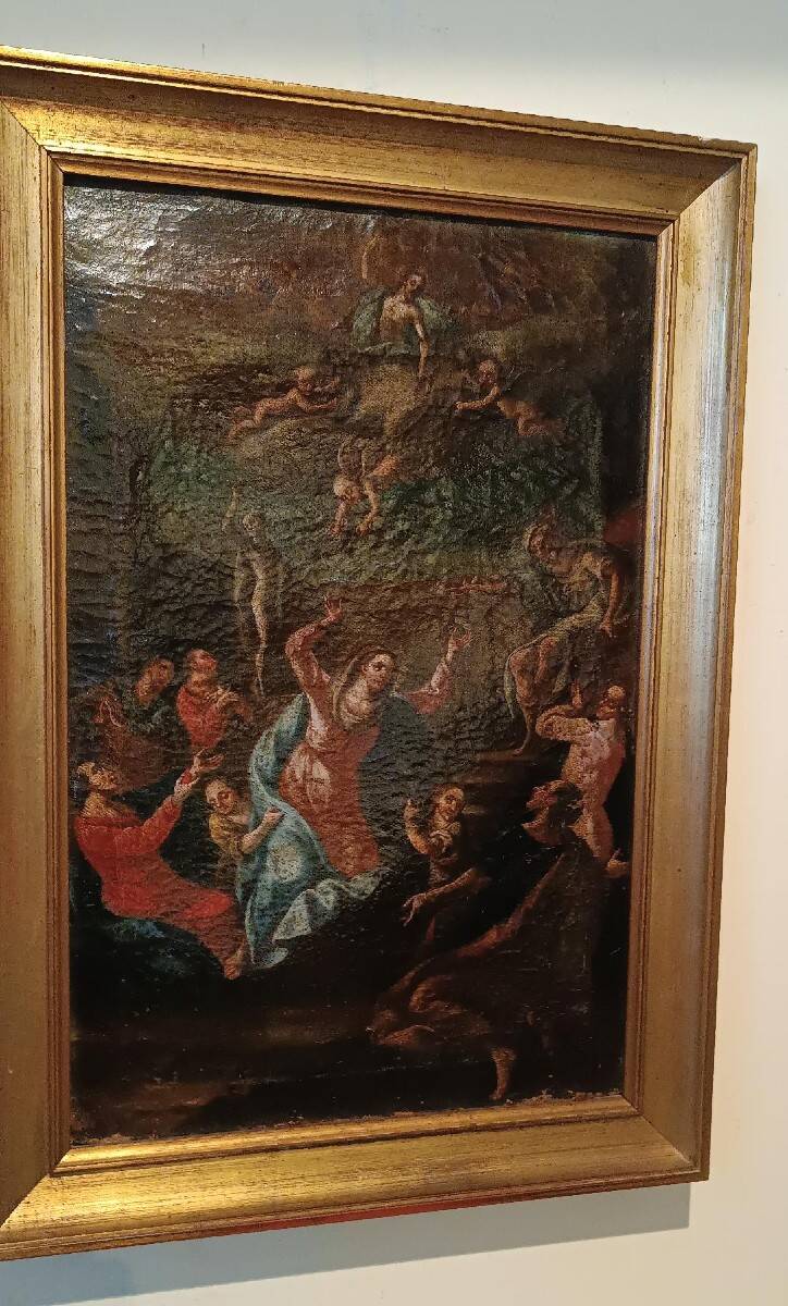 Antique painting - oil on canvas - Assumption of the Virgin, 18th century