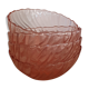 Lot de 4 bols en verre rosé