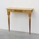 Louis XVI Style Gold-Toned Wall Console with Onyx Marble Top, Italy, 20th C