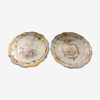 Pair of Moustier plates