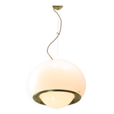 Rare White & Golden Bud Lamp by Luigi Massoni for Guzzini, 1960s