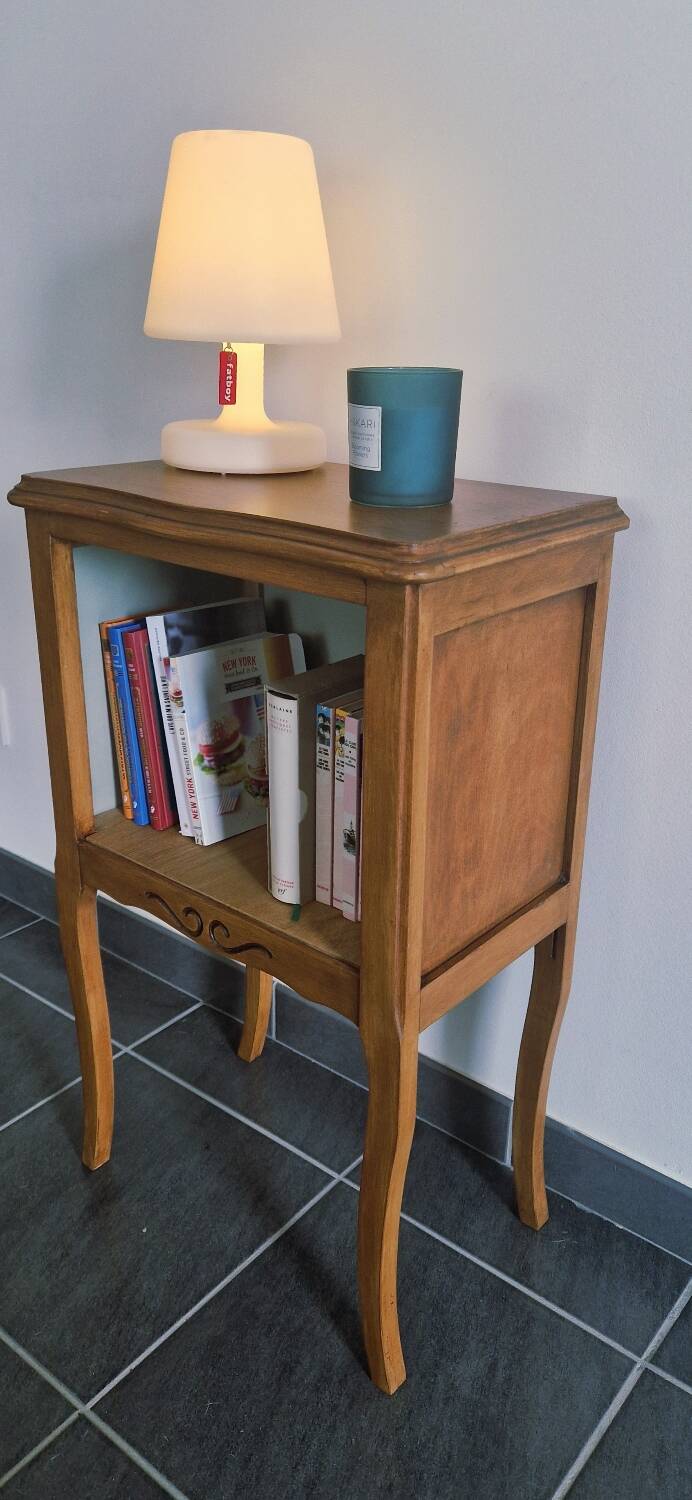 Vintage wooden bedside table