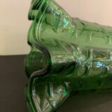Green Italian Empoli vase, blown and bubbled glass, 1960