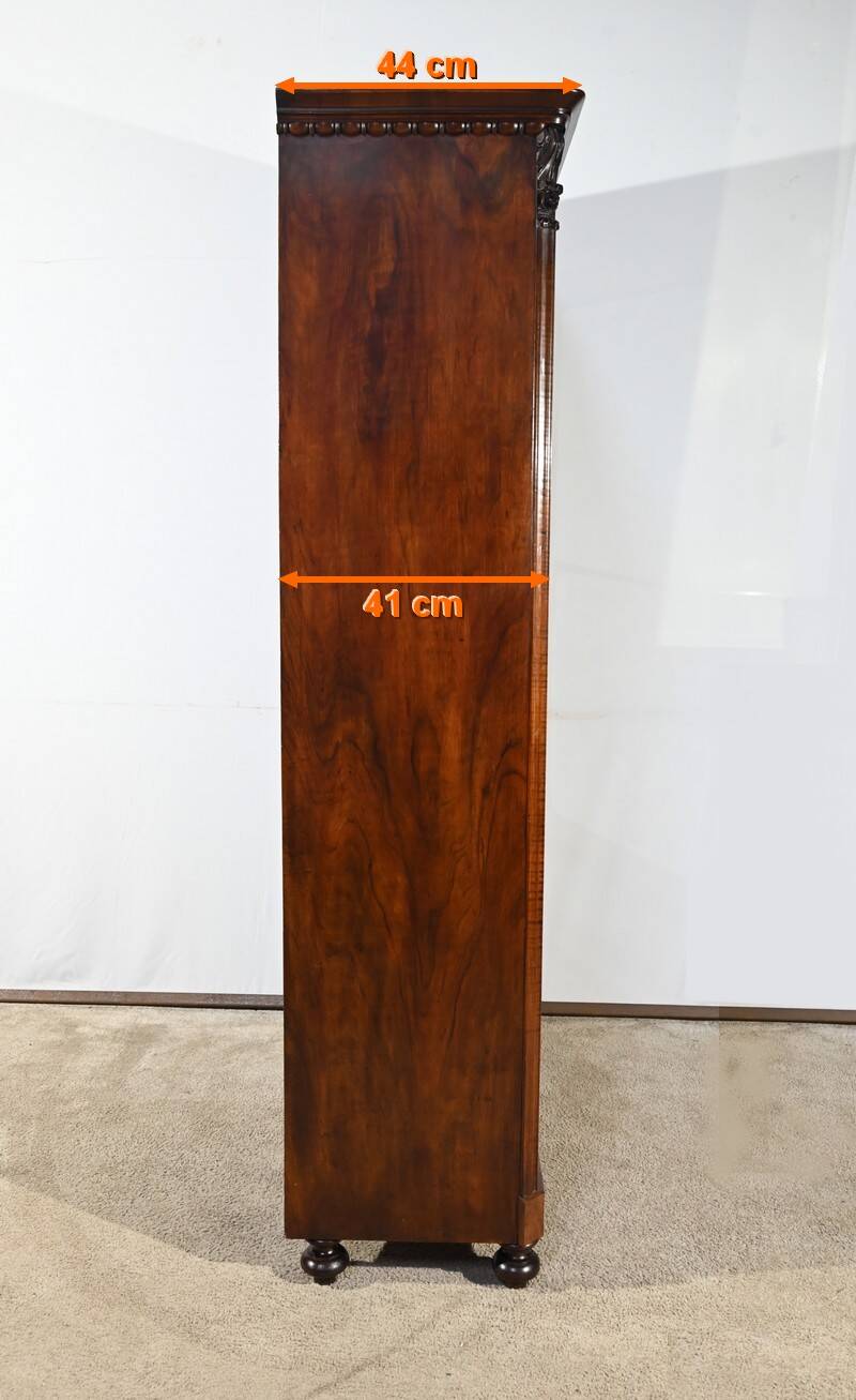 Burl Walnut Bookcase, Restoration Period – Early 19th Century