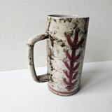 Ceramic mug signed Gustave Reynaud (Le Mûrier) Vintage Design Years