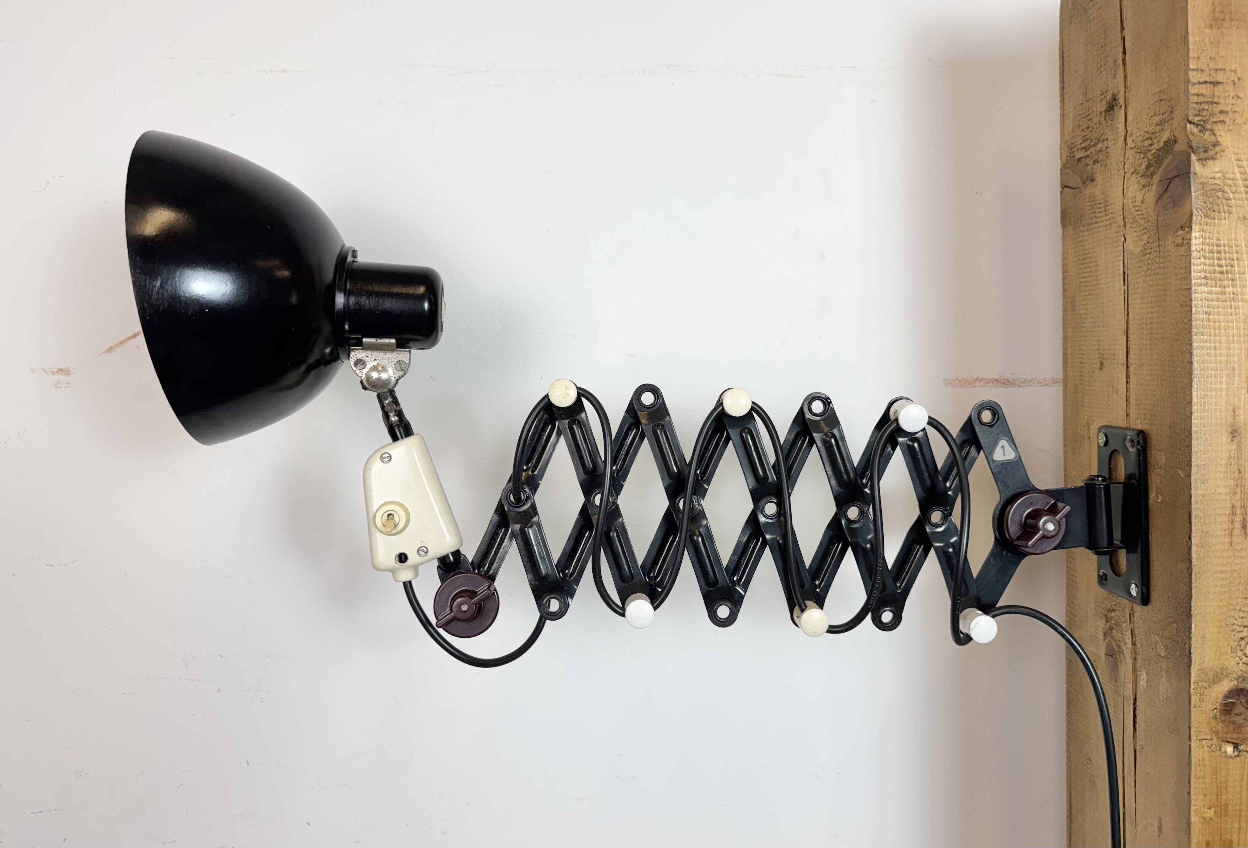 Industrial East German Scissor Lamp from VEB Zweckleuchtenbau Dresden, 1960