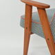 Fauteuil 366 pieds de poule bleu