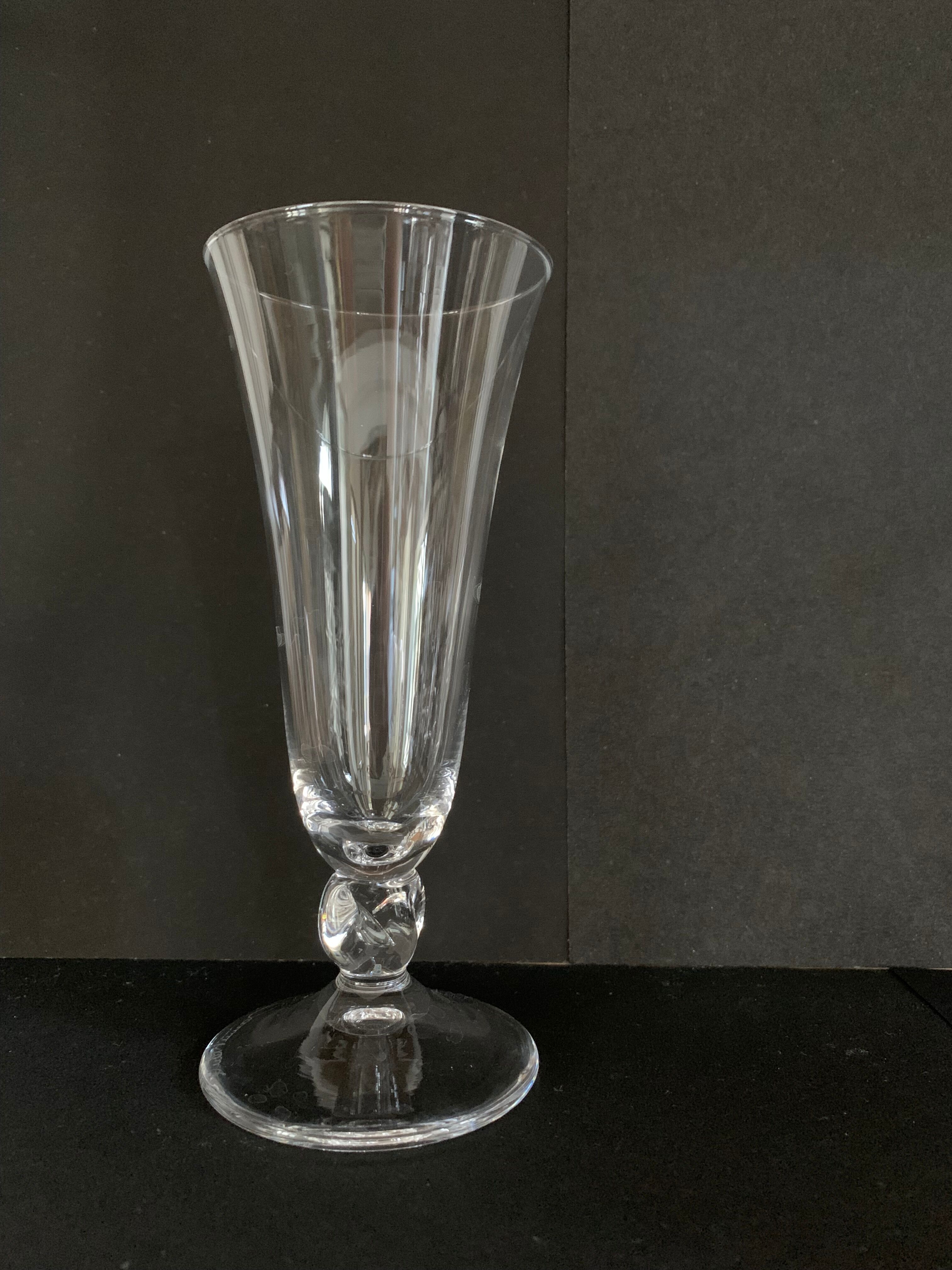 Daum crystal flutes
