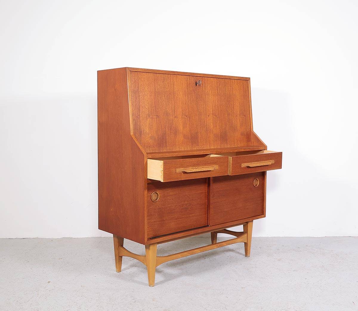 Vintage teak secretary from the 60s