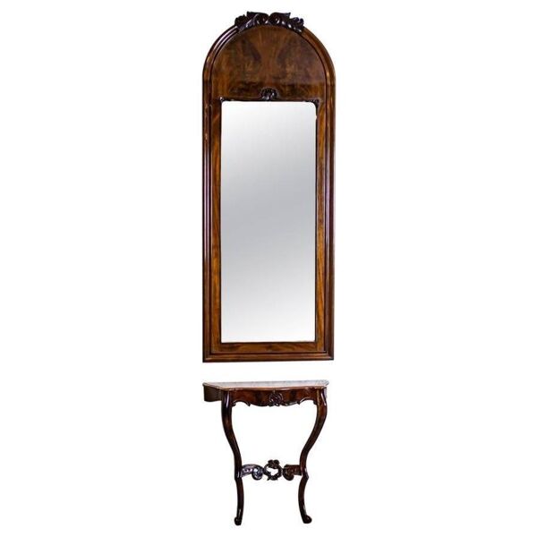 Ensemble de miroir et de console antique Louis Philippe, années 1890.
