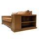 Key Largo Hugues Chevalier sofa Art Deco style in sycamore and suede