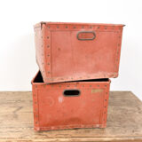 Set of two red storage boxes Trafitol, Gent
