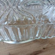 Antique ceiling light in molded glass