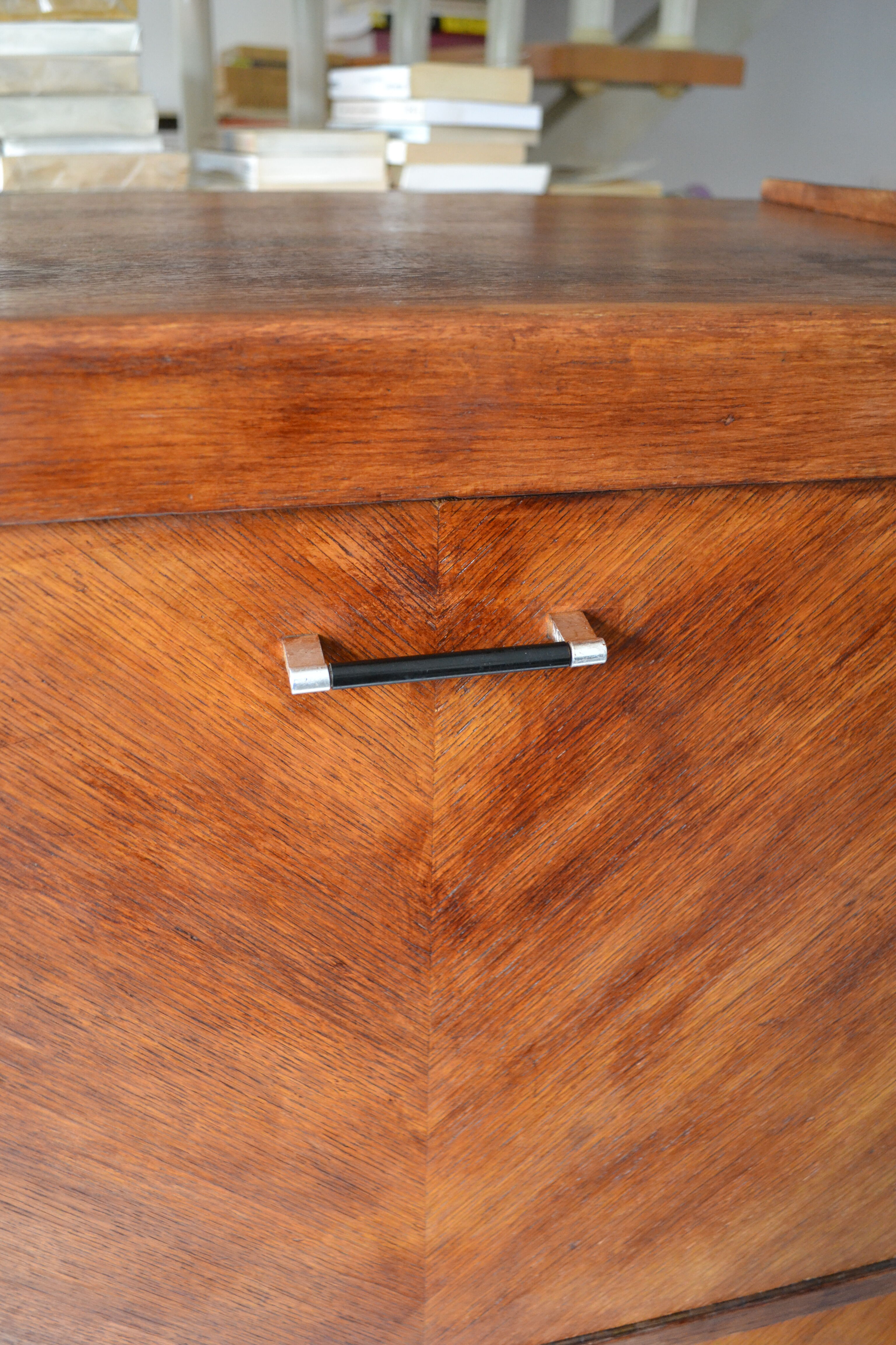 Vintage secretary inclined oak 50s/60s