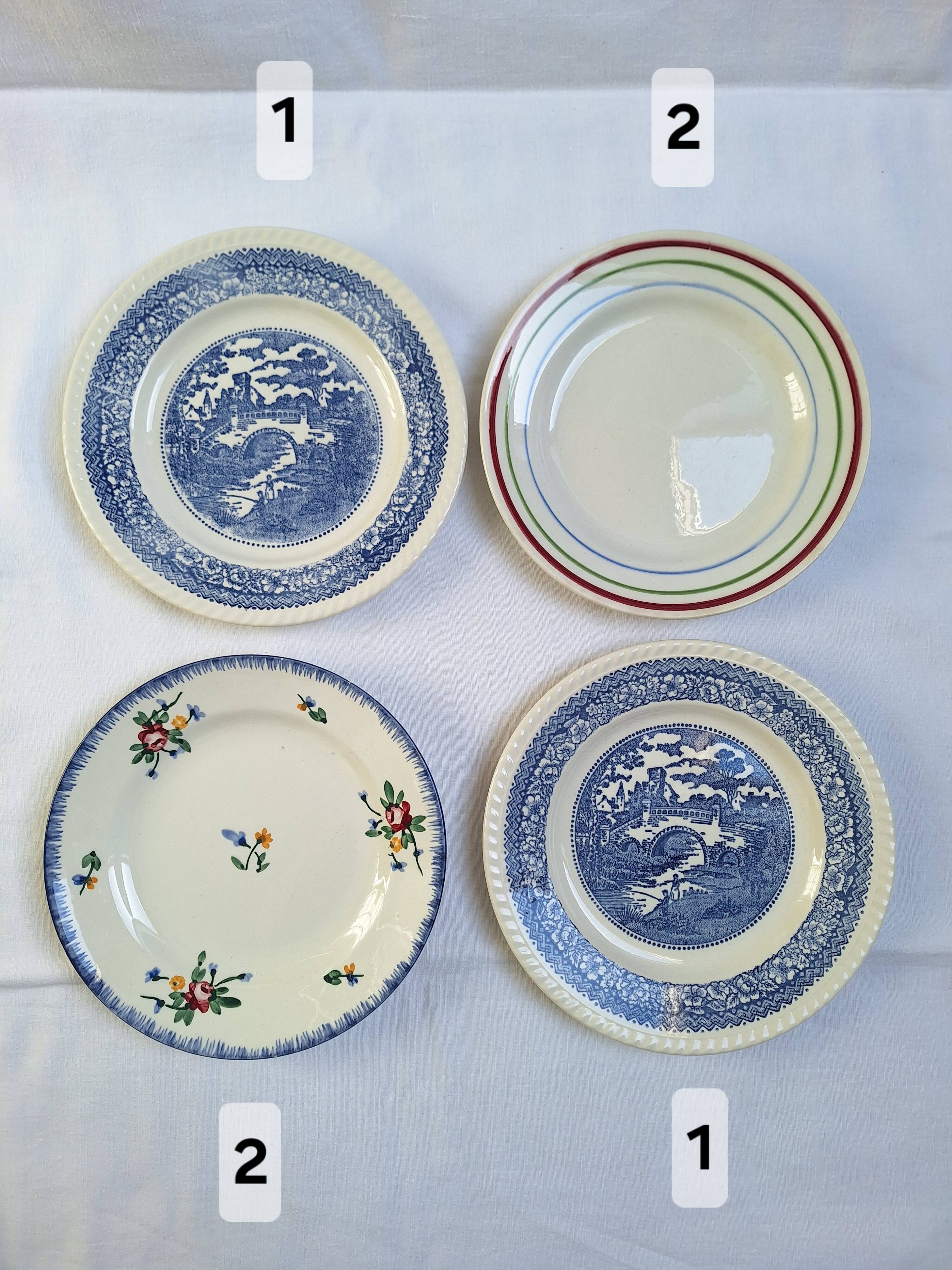 Flat plates Gien, Sarreguemines, Digoin