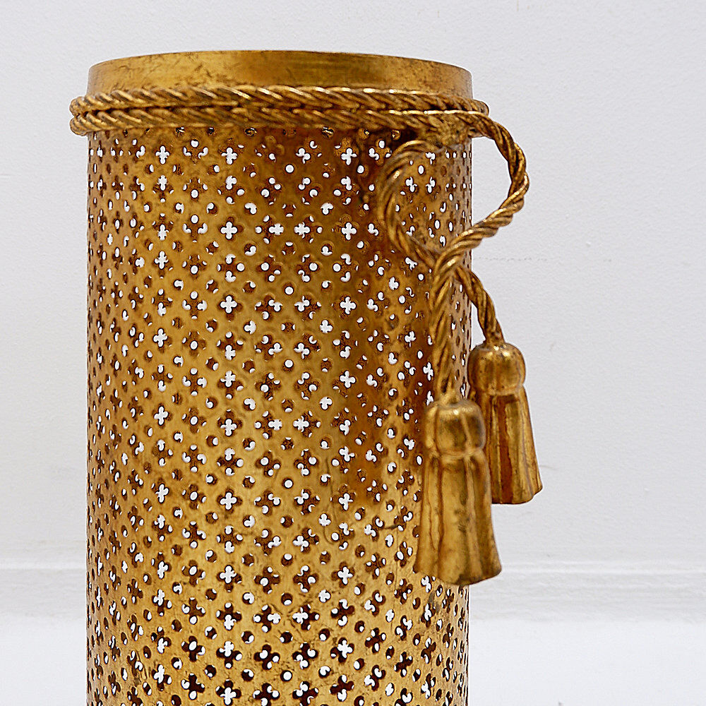 Golden umbrella stand Hollywood Regency by Li Puma Firenze, Italy 1950s