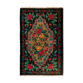 Vintage/handmade floral rug from 1970s, ukraine(moldova)