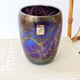 Rare Joska vase, Art Nouveau style, iridescent blown glass, Germany 1990