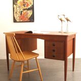 Vintage Danish design teak desk from the 50s and 60s