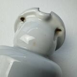 Antique ceramic and opaline wall lamp