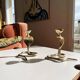 Pair of vintage brass snake candlesticks