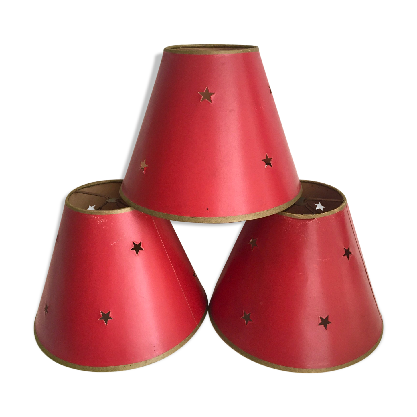 Perforated paper lampshades, 1950s