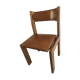 Chaise cuir et bois 70’s