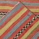 3x0 Blush Pink & Blue Striped Vintage Kilim Runner, Rugs For Bohemian Entry