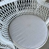 Emmanuelle peacock white armchair