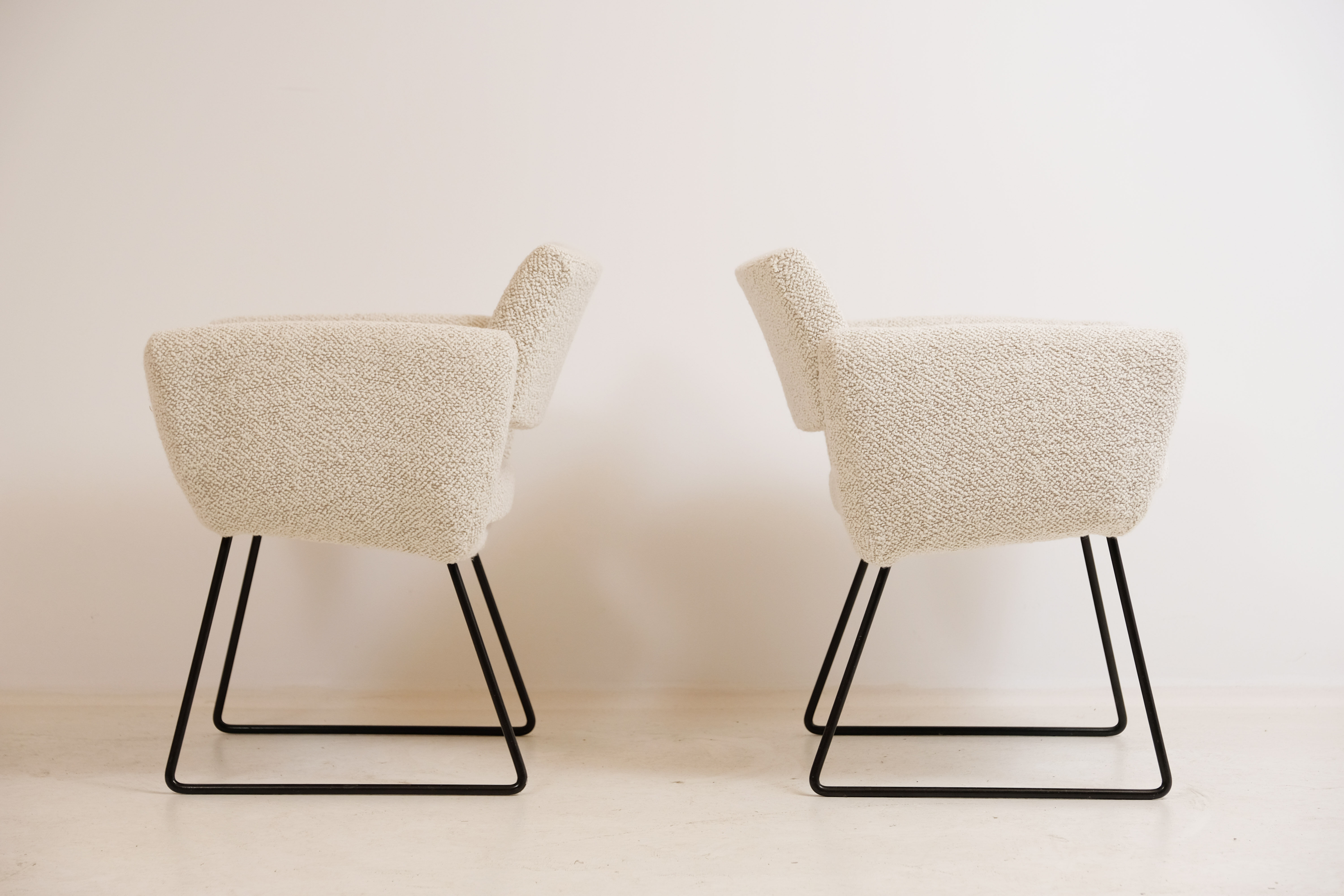 Pair of armchairs 763 by Joseph André Motte for Steiner 1950
