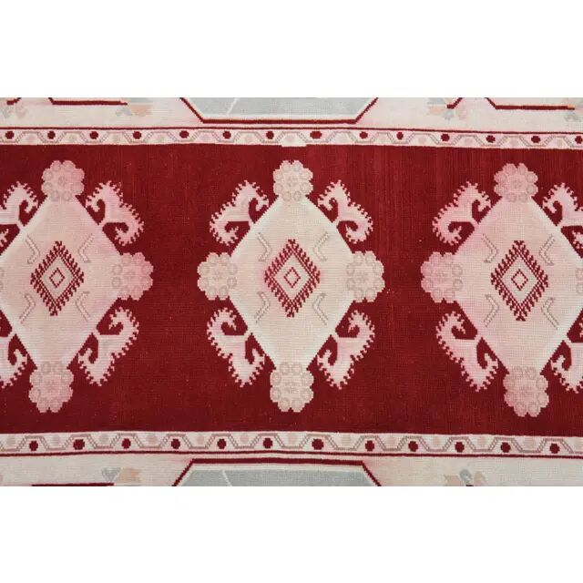 1970s Vintage Turkish Hand-Knotted Wool Cotton Beige Area Rug 190x270