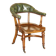 Victorian captain's chair in mahogany and leather