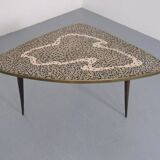 Large German Mosaic Kidney Coffee Table, 1960s