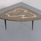 Large German Mosaic Kidney Coffee Table, 1960s