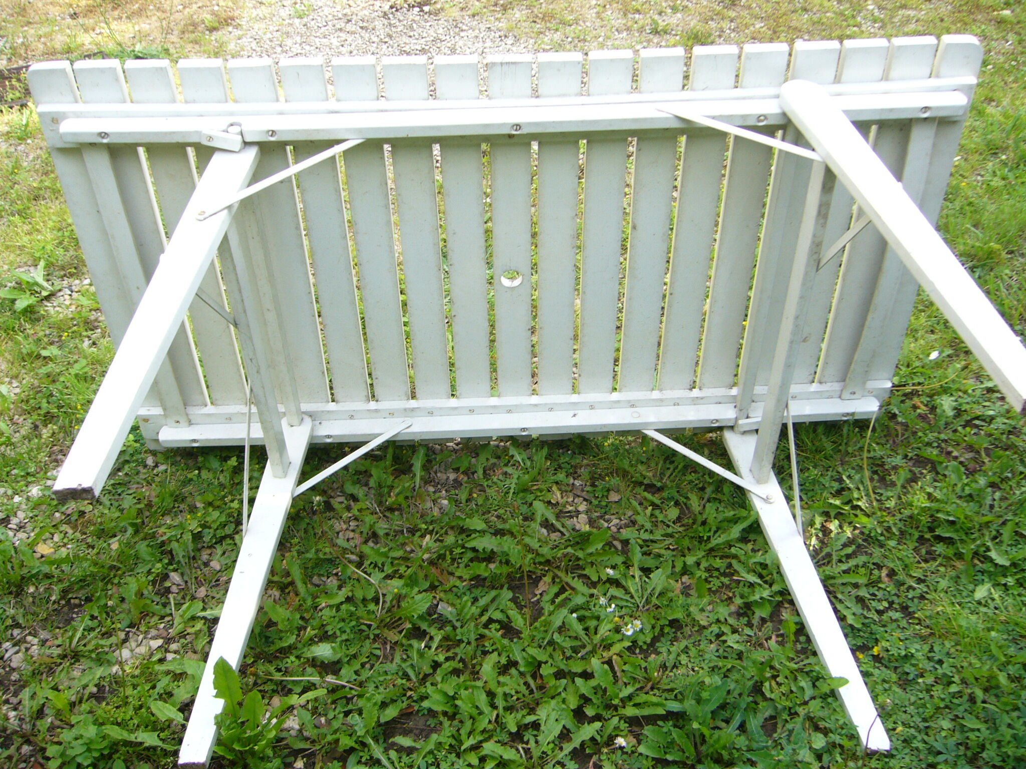 wooden folding garden table