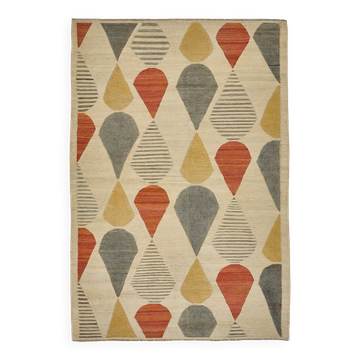 Kilim décoratif tribal contemporain 120 cm x 176 cm
