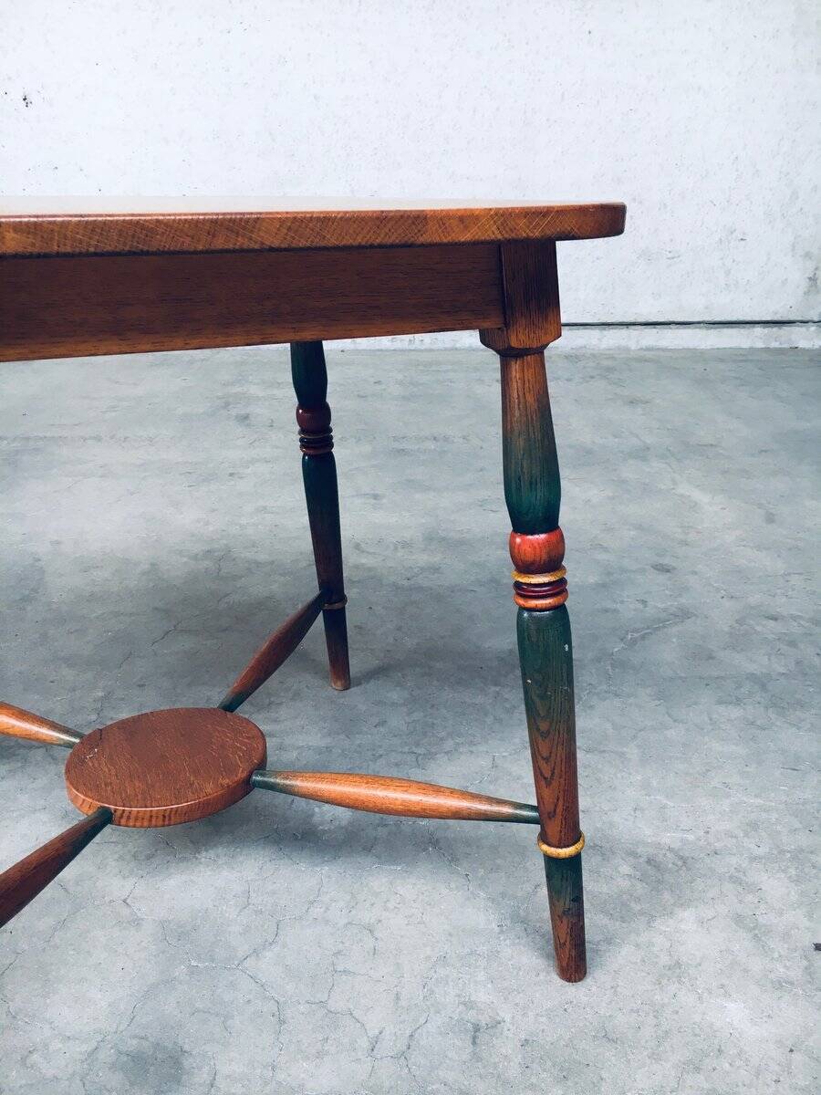 Amsterdam School Painted Side Table, Netherlands, 1920s