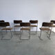 Vintage tubular chrome dining chairs, 1960s