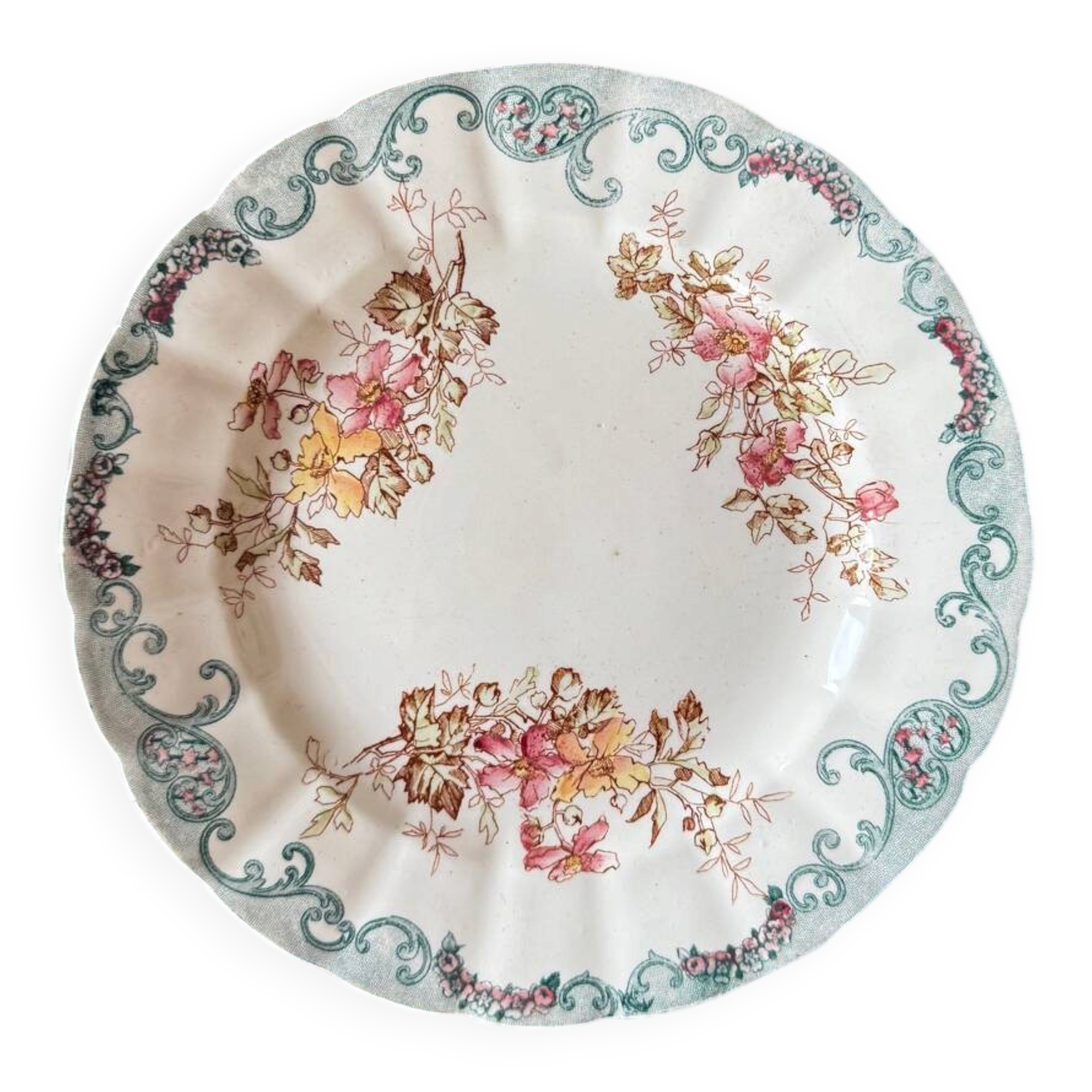 Antique plate Terre De Fer Boulenger - Choisy Le Roi