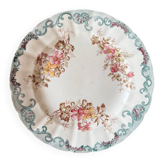 Antique plate Terre De Fer Boulenger - Choisy Le Roi