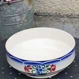 Salad bowl, Elorn model, Digoin and Sarreguemines, France, carnation motifs