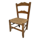 Vintage wooden and straw children's chair in a country style.