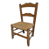 Vintage wooden and straw children's chair in a country style.