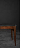 Vintage Mid-Century Modern Scandinavian Teak & Vinyl Dining Chairs, 1960s, Set of 4