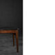 Mid-century modern vintage teak and vinyl dining chairs, 1960s, set of 4.