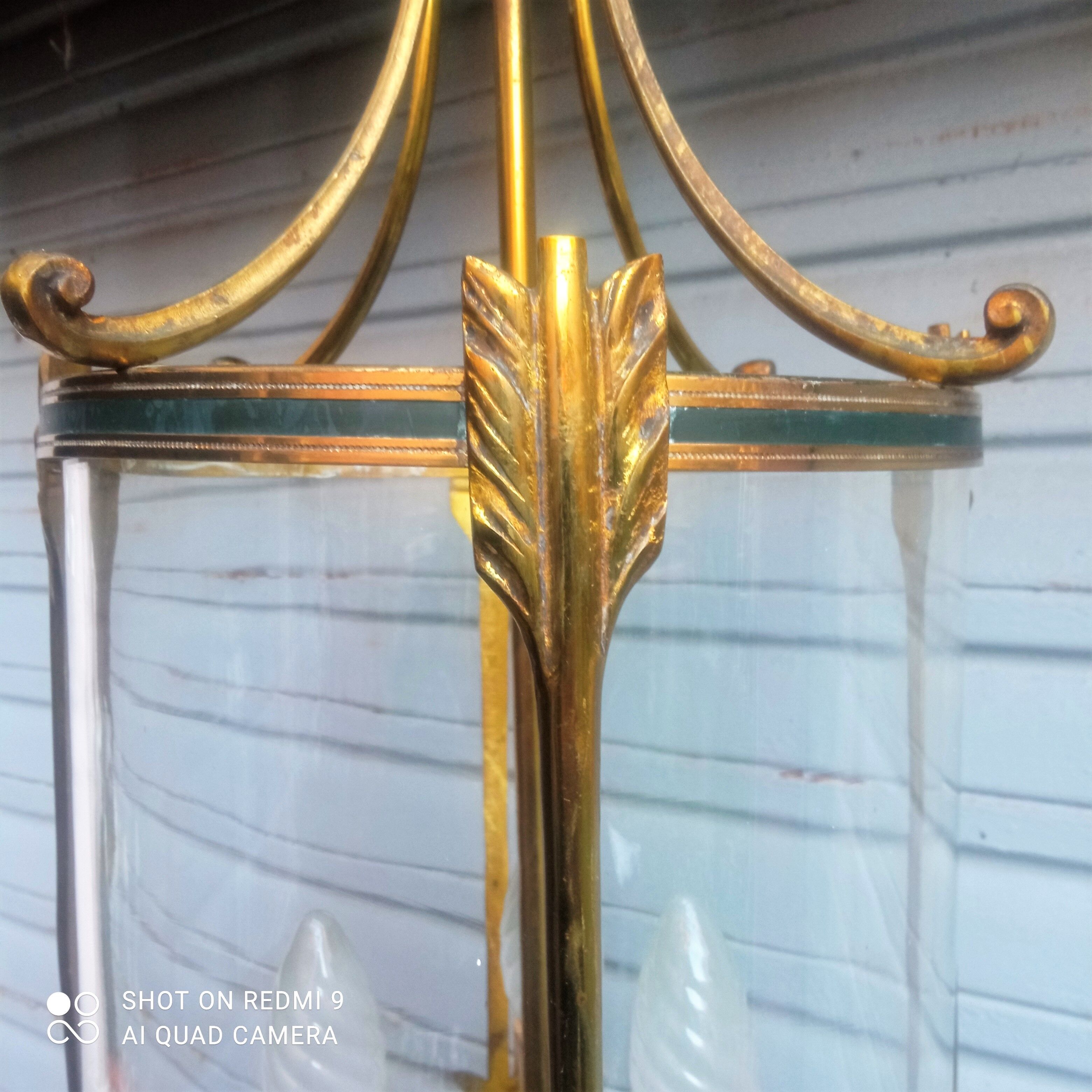 Bronze and brass lantern in Empire style - 4,400 kg!