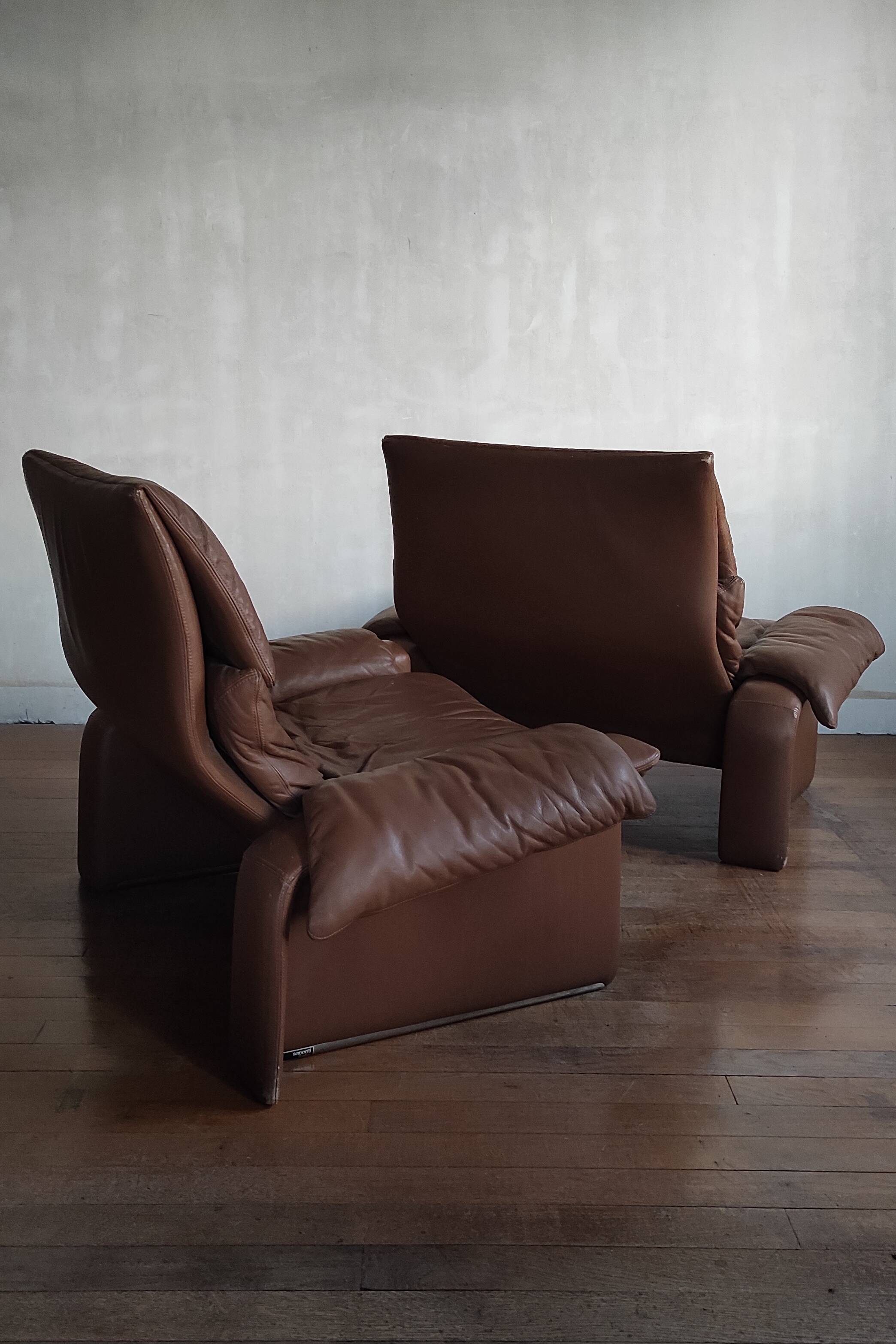 Saporiti Armchair and Ottoman Set