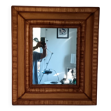 Miroir mural en rotin, osier et bois
