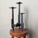 brutalist design candle holder wrought iron handcrafted ironwork art