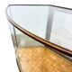 Antique Curved Glass Display Cabinet – Wooden Showcase – Early 20th Century